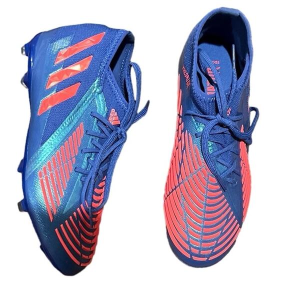 ADIDAS PREDATOR EDGE.1 FIRM GROUND CLEATS FG J 5 Blue Coral youth NIB GW2363 - Picture 1 of 12